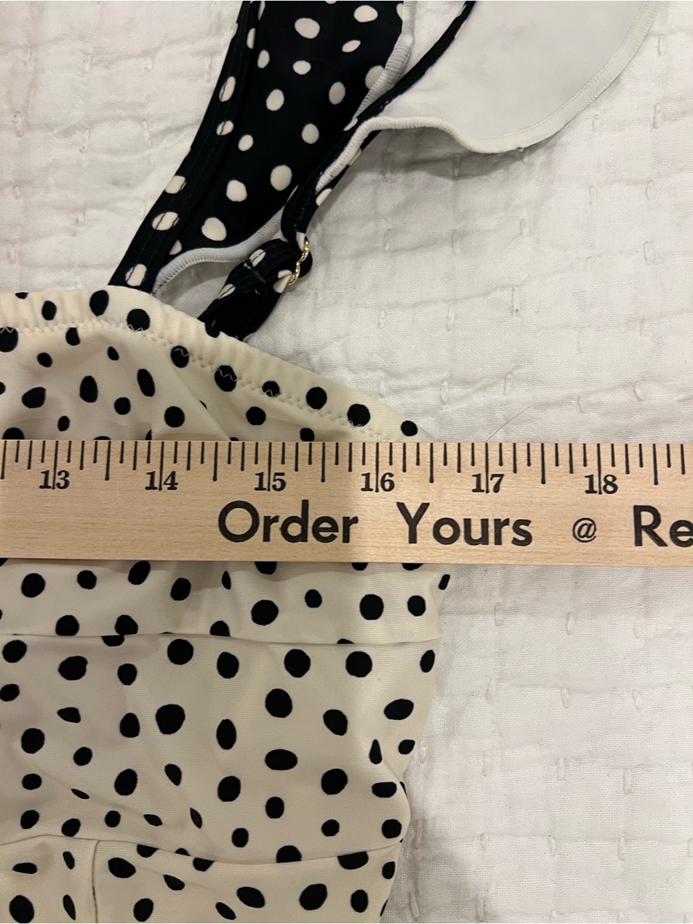 Summersalt One Piece Swimsuit Size 12 Ruffle Oasis On The Dot Polka Black Cream - Picture 14 of 16